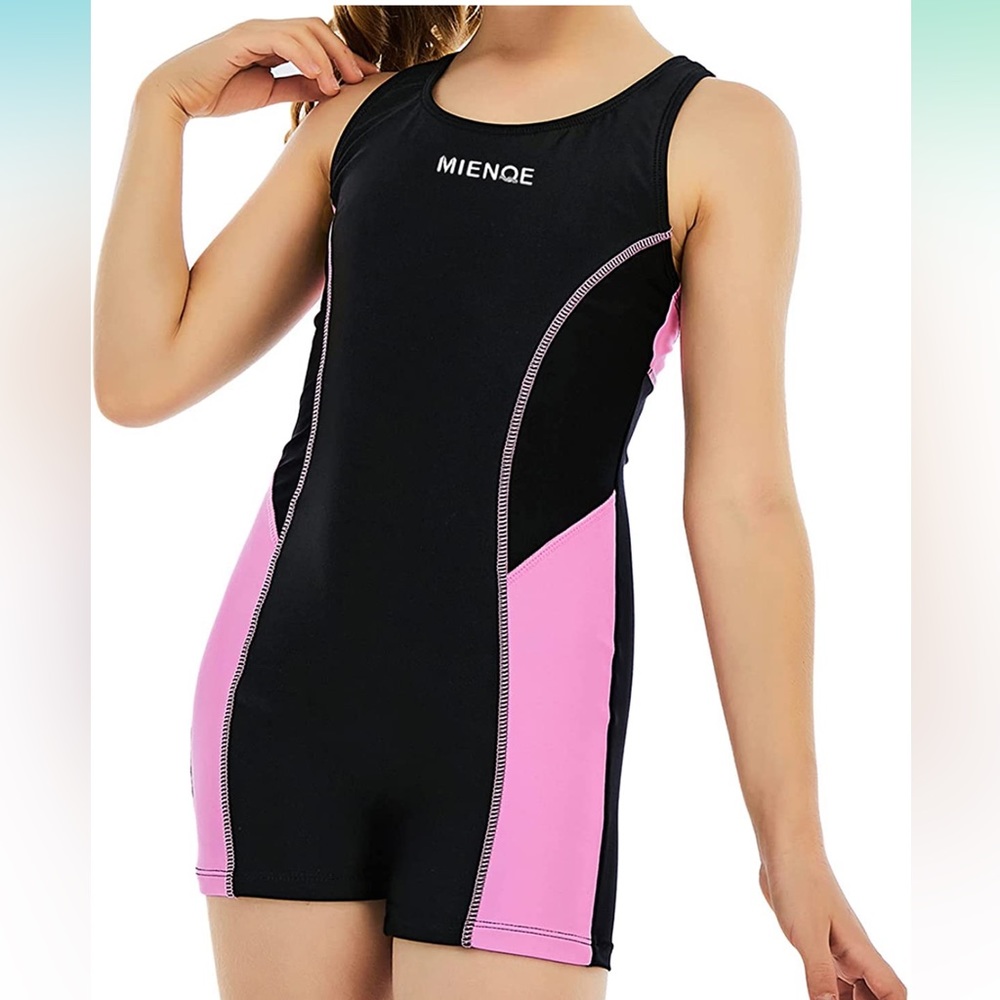 MEINQE Girls size 160 - US 14 one piece swimwear surf suit athletic sports suit
